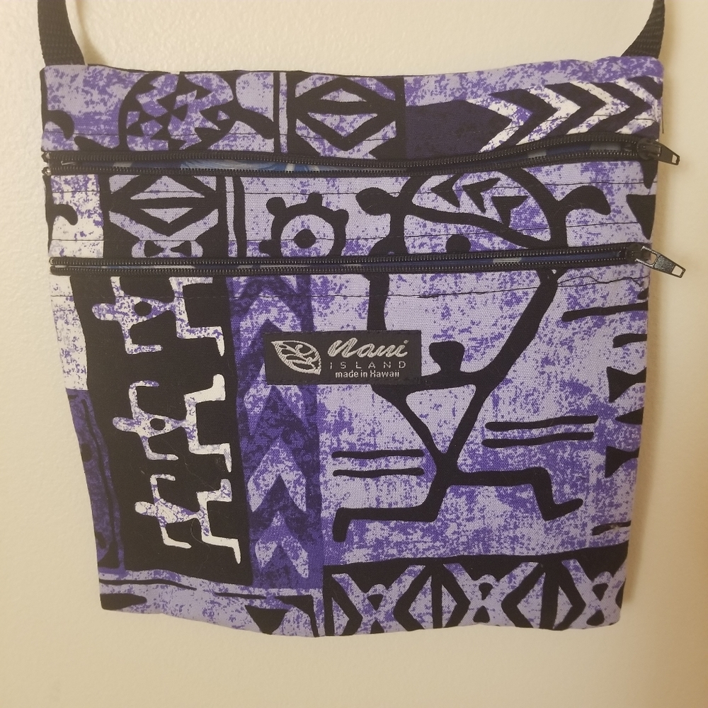 Nani Island Hawaii Satchel purse purple black